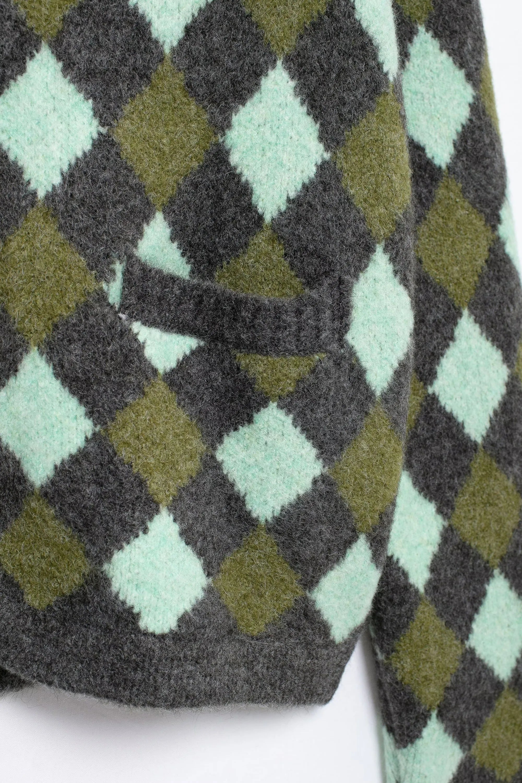 Vintage Argyle Knit Cardigan